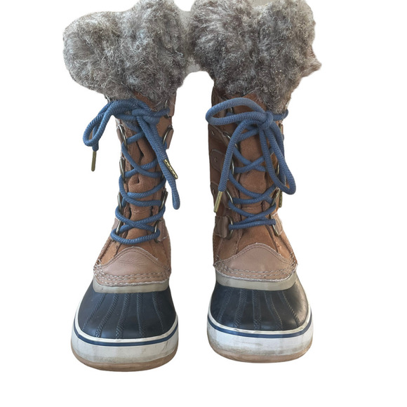 Sorel Joan Of Arctic Tan and Blue  Lace Up Boots  - Size 5.5 - Picture 5 of 16